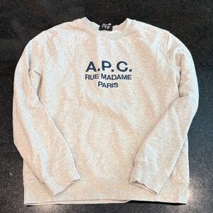 A.P.C. Light Gray Crewneck Sweater